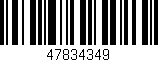 Código de barras (EAN, GTIN, SKU, ISBN): '47834349'