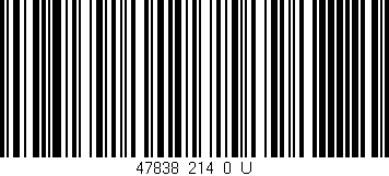Código de barras (EAN, GTIN, SKU, ISBN): '47838_214_0_U'