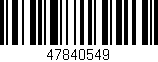 Código de barras (EAN, GTIN, SKU, ISBN): '47840549'