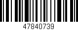 Código de barras (EAN, GTIN, SKU, ISBN): '47840739'