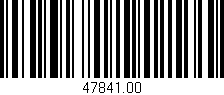 Código de barras (EAN, GTIN, SKU, ISBN): '47841.00'