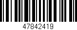 Código de barras (EAN, GTIN, SKU, ISBN): '47842419'