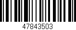 Código de barras (EAN, GTIN, SKU, ISBN): '47843503'
