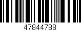 Código de barras (EAN, GTIN, SKU, ISBN): '47844788'