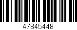 Código de barras (EAN, GTIN, SKU, ISBN): '47845448'