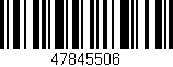 Código de barras (EAN, GTIN, SKU, ISBN): '47845506'