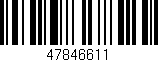 Código de barras (EAN, GTIN, SKU, ISBN): '47846611'