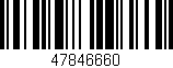 Código de barras (EAN, GTIN, SKU, ISBN): '47846660'