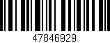 Código de barras (EAN, GTIN, SKU, ISBN): '47846929'
