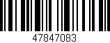 Código de barras (EAN, GTIN, SKU, ISBN): '47847083'