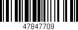 Código de barras (EAN, GTIN, SKU, ISBN): '47847709'