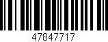Código de barras (EAN, GTIN, SKU, ISBN): '47847717'