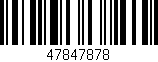Código de barras (EAN, GTIN, SKU, ISBN): '47847878'