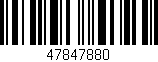 Código de barras (EAN, GTIN, SKU, ISBN): '47847880'