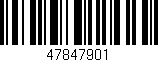 Código de barras (EAN, GTIN, SKU, ISBN): '47847901'