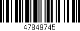 Código de barras (EAN, GTIN, SKU, ISBN): '47849745'