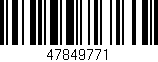 Código de barras (EAN, GTIN, SKU, ISBN): '47849771'