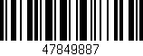 Código de barras (EAN, GTIN, SKU, ISBN): '47849887'