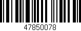 Código de barras (EAN, GTIN, SKU, ISBN): '47850078'