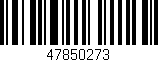 Código de barras (EAN, GTIN, SKU, ISBN): '47850273'