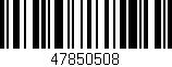 Código de barras (EAN, GTIN, SKU, ISBN): '47850508'