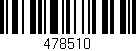 Código de barras (EAN, GTIN, SKU, ISBN): '478510'
