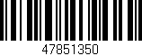 Código de barras (EAN, GTIN, SKU, ISBN): '47851350'