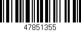 Código de barras (EAN, GTIN, SKU, ISBN): '47851355'