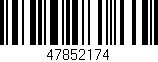 Código de barras (EAN, GTIN, SKU, ISBN): '47852174'