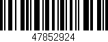 Código de barras (EAN, GTIN, SKU, ISBN): '47852924'