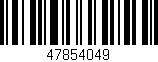 Código de barras (EAN, GTIN, SKU, ISBN): '47854049'