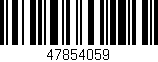 Código de barras (EAN, GTIN, SKU, ISBN): '47854059'