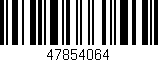 Código de barras (EAN, GTIN, SKU, ISBN): '47854064'
