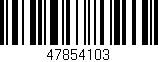 Código de barras (EAN, GTIN, SKU, ISBN): '47854103'