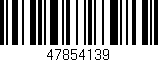 Código de barras (EAN, GTIN, SKU, ISBN): '47854139'