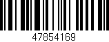 Código de barras (EAN, GTIN, SKU, ISBN): '47854169'