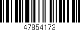 Código de barras (EAN, GTIN, SKU, ISBN): '47854173'