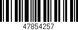 Código de barras (EAN, GTIN, SKU, ISBN): '47854257'