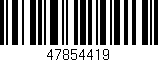 Código de barras (EAN, GTIN, SKU, ISBN): '47854419'
