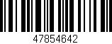 Código de barras (EAN, GTIN, SKU, ISBN): '47854642'