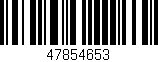 Código de barras (EAN, GTIN, SKU, ISBN): '47854653'