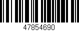 Código de barras (EAN, GTIN, SKU, ISBN): '47854690'
