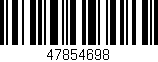 Código de barras (EAN, GTIN, SKU, ISBN): '47854698'