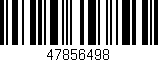 Código de barras (EAN, GTIN, SKU, ISBN): '47856498'