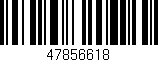 Código de barras (EAN, GTIN, SKU, ISBN): '47856618'