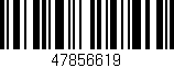 Código de barras (EAN, GTIN, SKU, ISBN): '47856619'