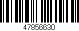 Código de barras (EAN, GTIN, SKU, ISBN): '47856630'
