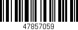 Código de barras (EAN, GTIN, SKU, ISBN): '47857059'