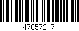 Código de barras (EAN, GTIN, SKU, ISBN): '47857217'