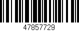Código de barras (EAN, GTIN, SKU, ISBN): '47857729'